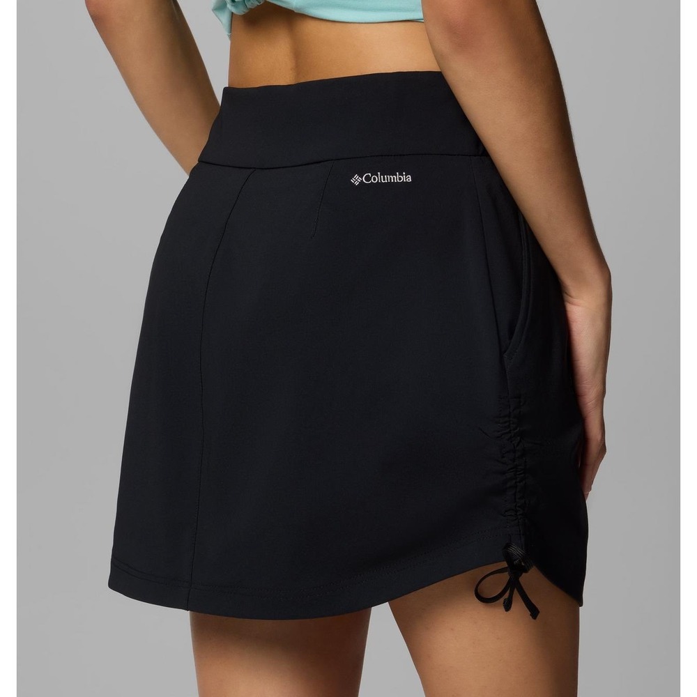 Columbia All Season Ruched Women's Skort Shorts Black Stretch Mini Size M
